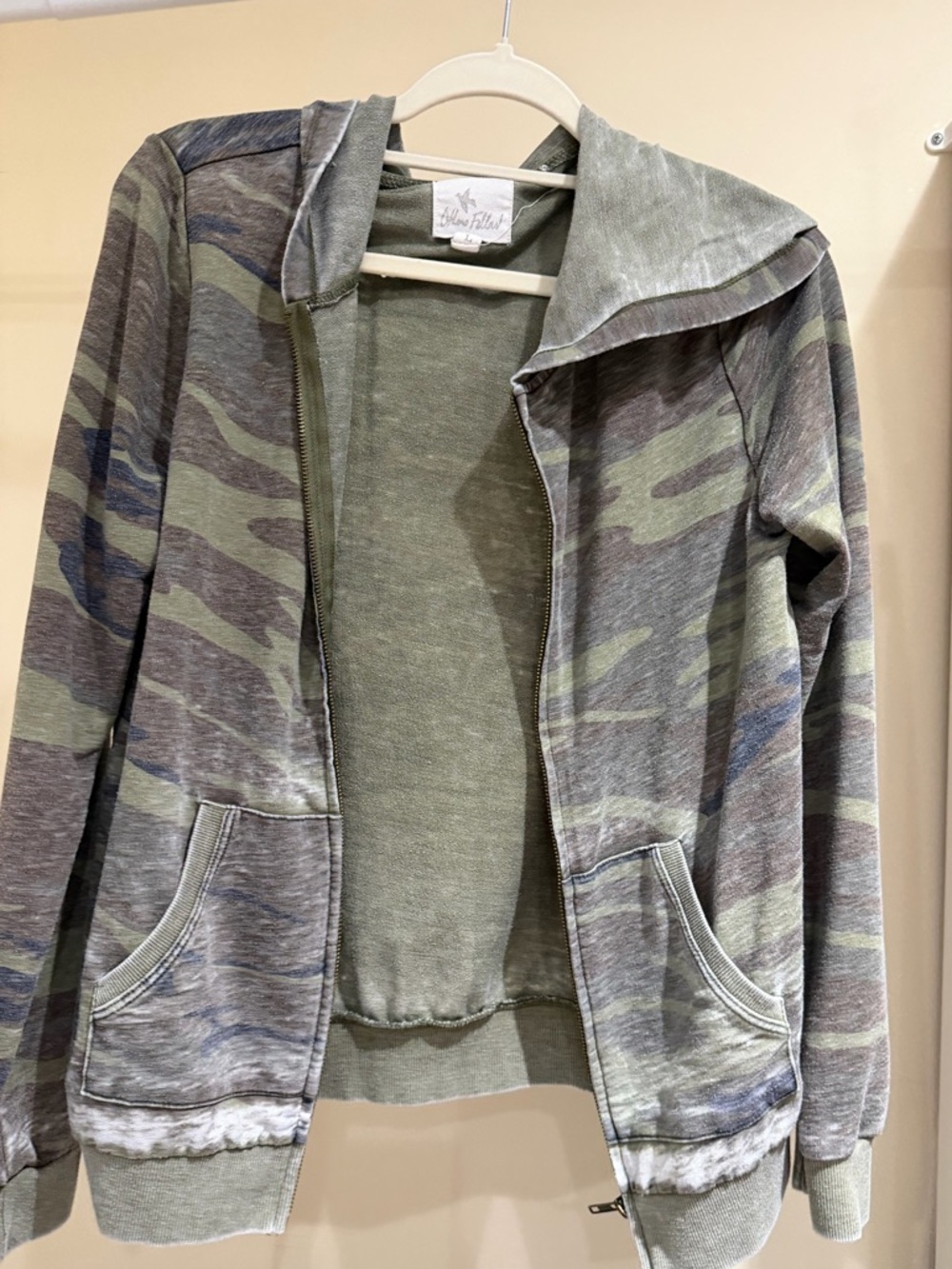 Green Camo Zip-Up Hoodie